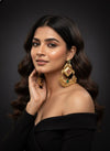 Aaradhya Kashmiri Earrings (Green and Red)