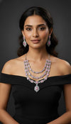 Luxe Layered AD Necklace (Pink)