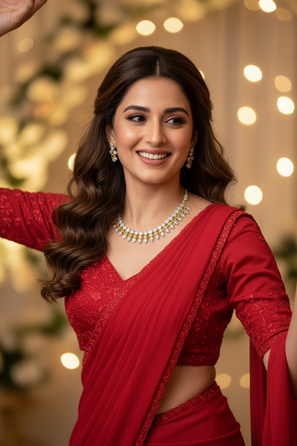 Luxe Line AD Necklace (Yellow)