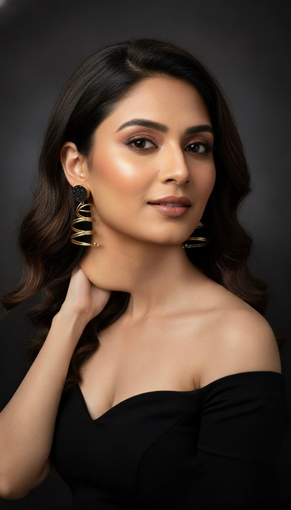 Loop Hasli Earrings (Black)