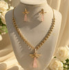 Blush Drop AD Necklace (Peach)
