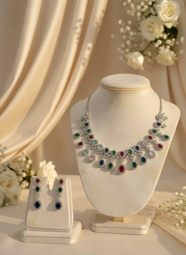 Shimmer AD Necklace (Multi-Colour)