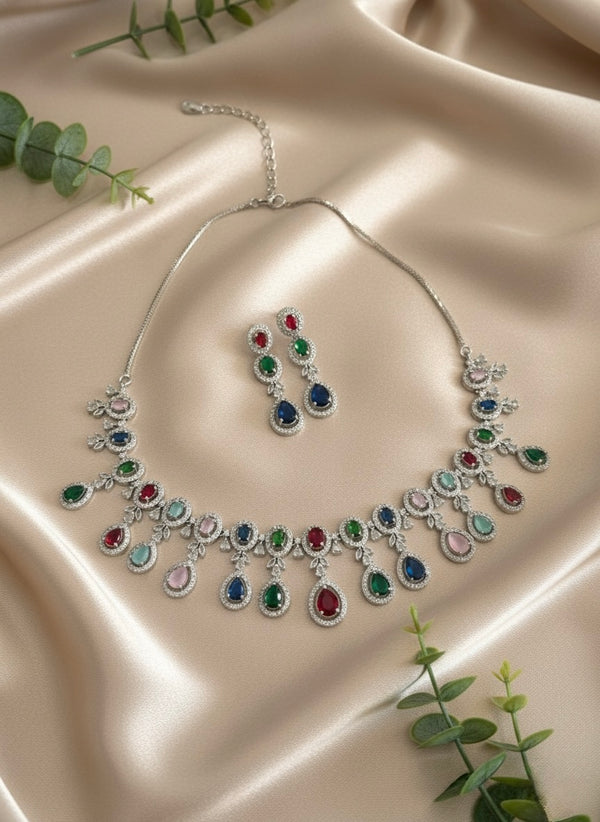 Shimmer AD Necklace (Multi-Colour)