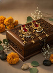 Maharani Kashmiri Earrings (Wine)