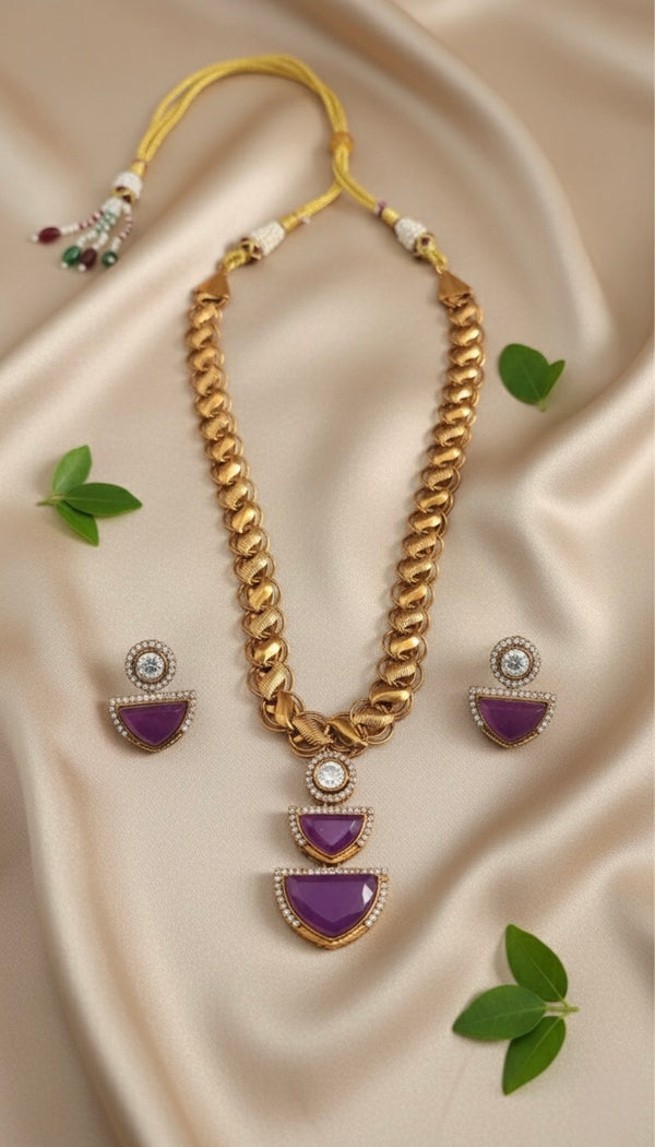 Diora AD Necklace (Purple)