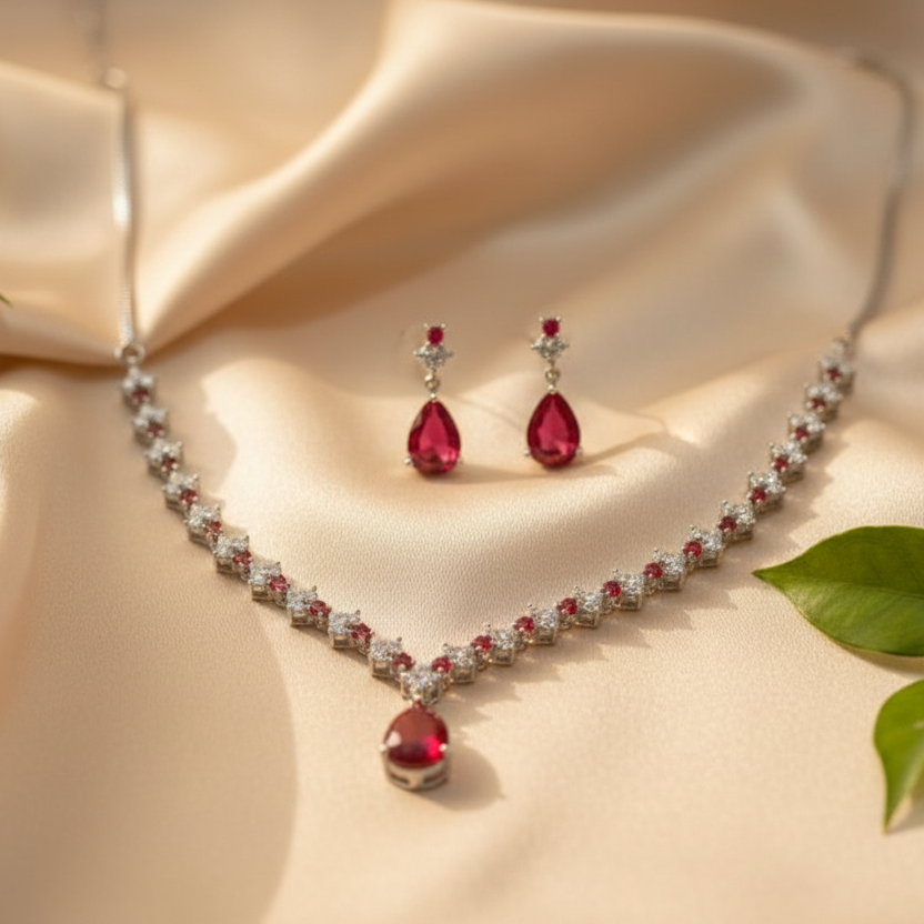 Aqua AD Necklace (Wine)