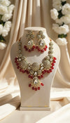 Ruhani Bridal Kundan Necklace (Wine and Green)