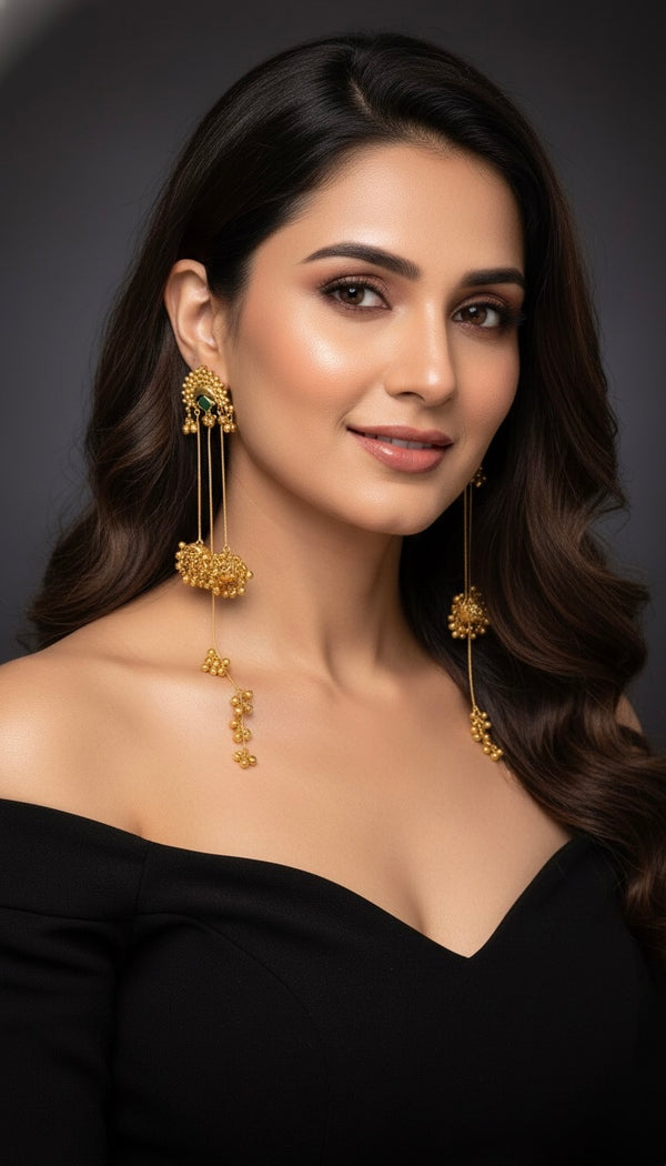 Afsana Kashmiri Earrings (Green)