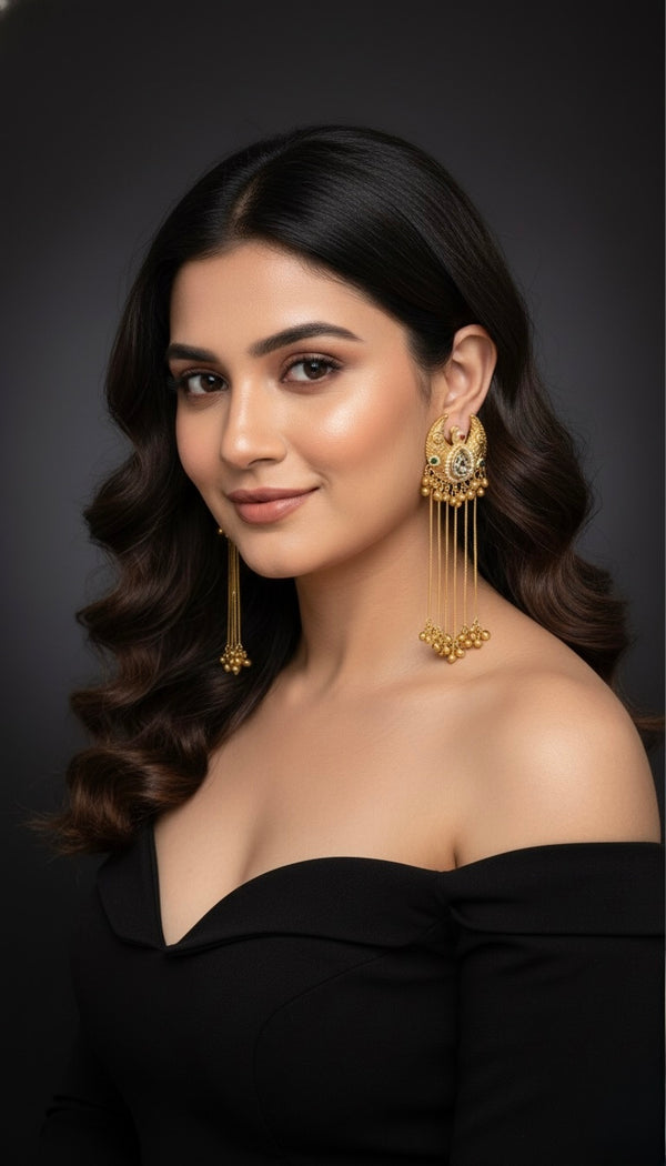 Samira Kashmiri Earrings (White)