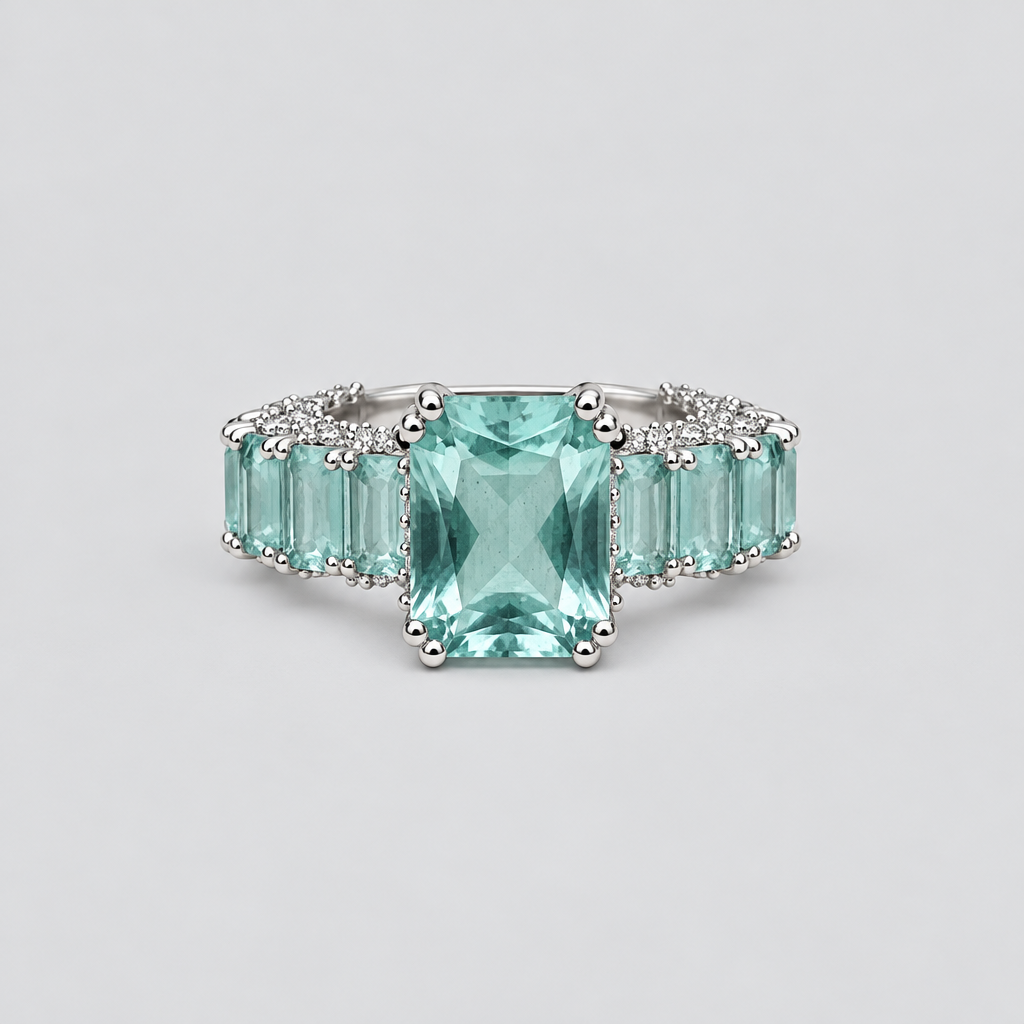 Premium Diamond AD Ring(Mint green)