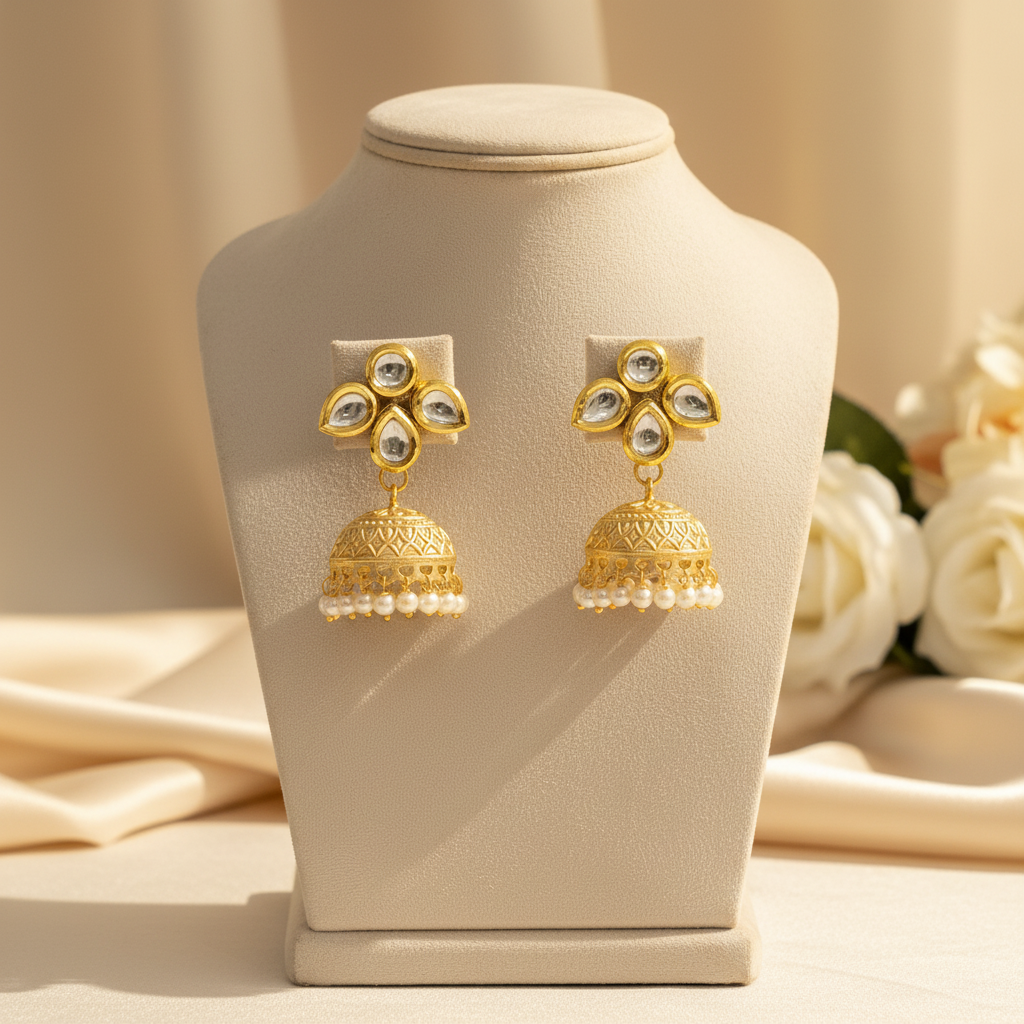 Ziya Kundan Jhumkas