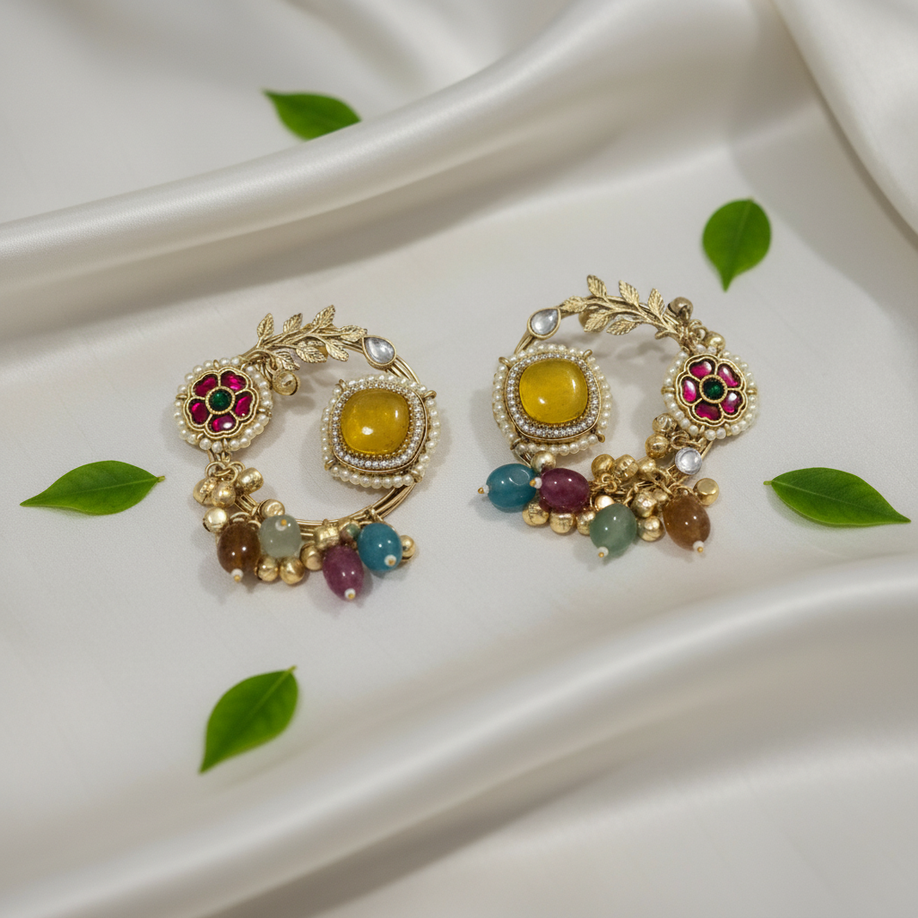 Rangrez Earrings (Yellow)