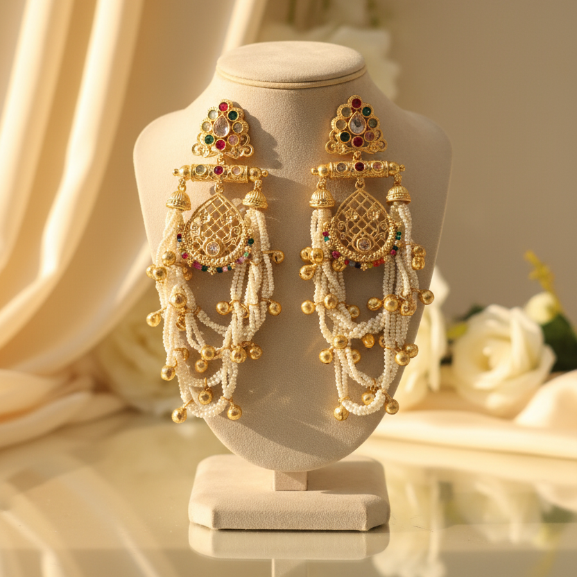 Meher Kashmiri Earrings (Multi-colour)