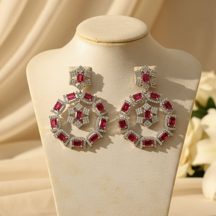 Ruby Luxe AD Earrings