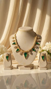 Zarina Polki Necklace (Green)