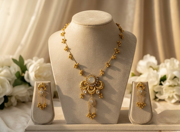 Sufi Kashmiri Necklace (White)