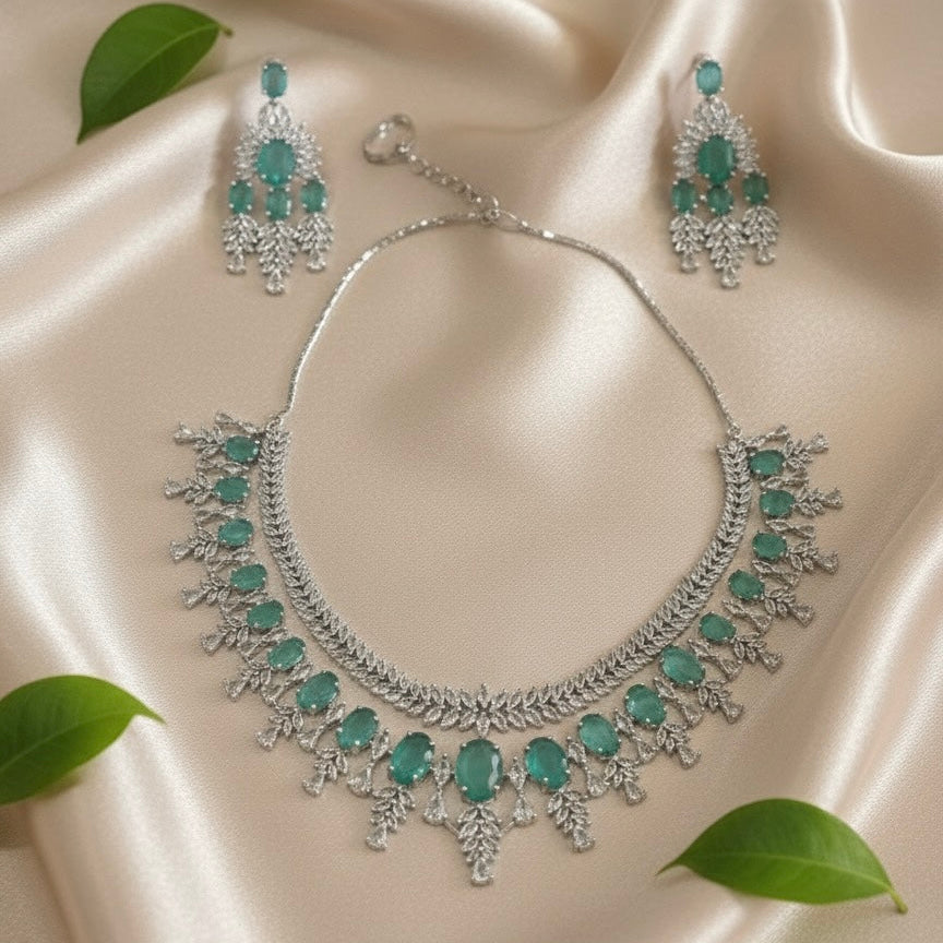 Lustre AD Necklace (Mint Green)