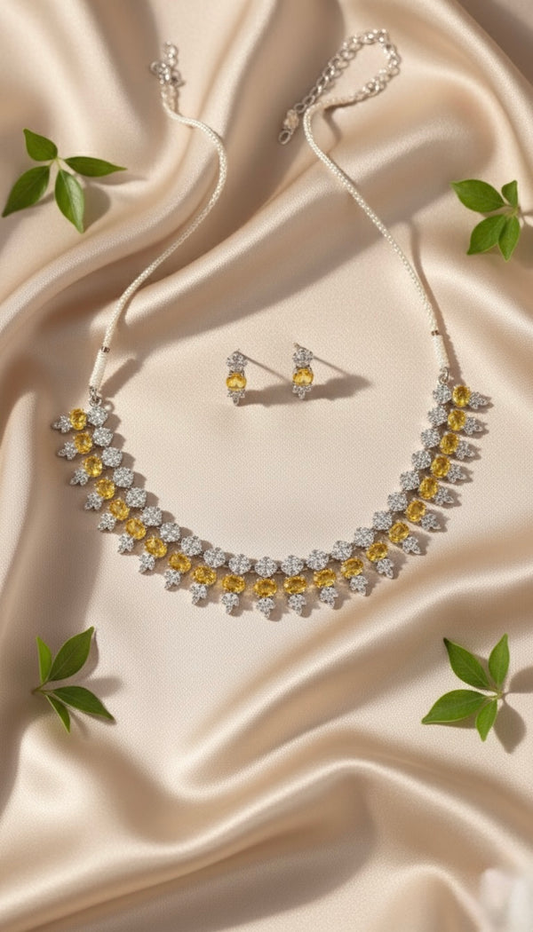 Luxe Line AD Necklace (Yellow)