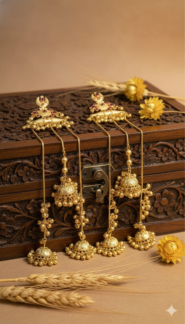 Riwaaz Kashmiri Earrings (Pink)