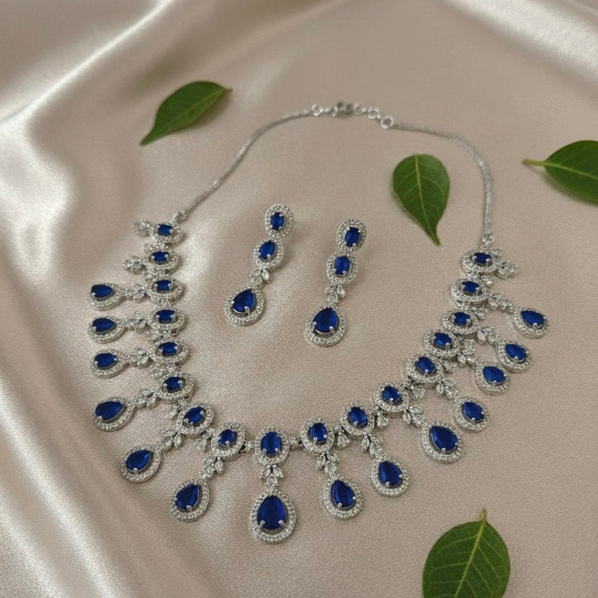 Shimmer AD Necklace (Blue)