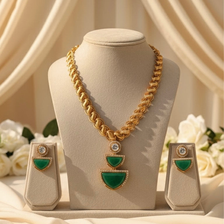 Diora AD Necklace (Green)
