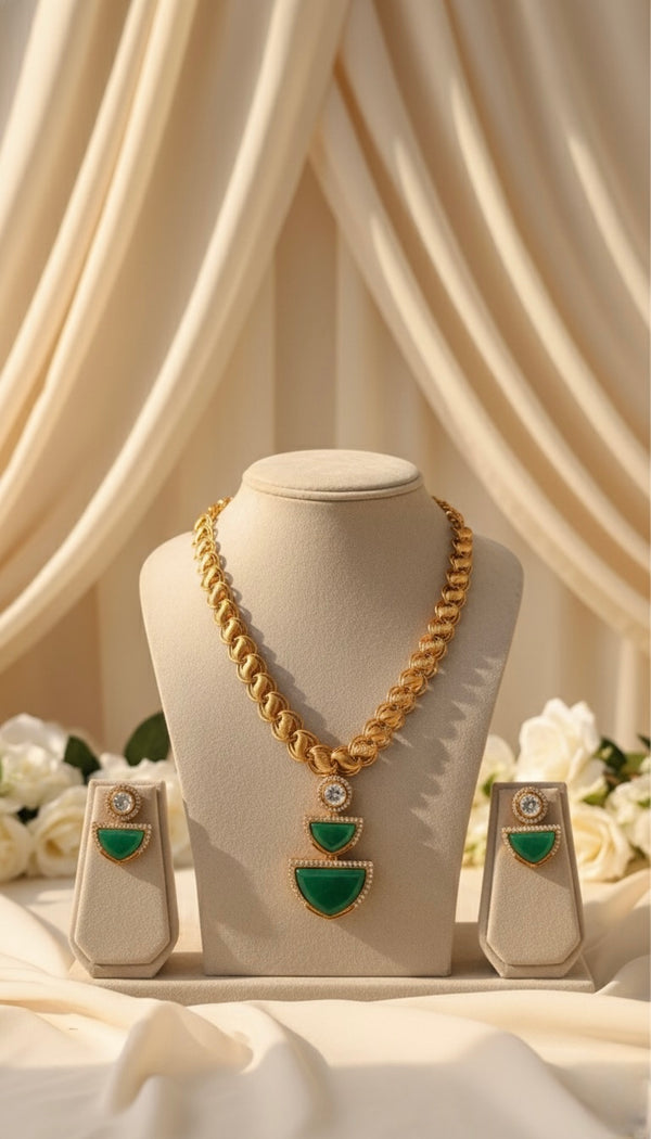 Diora AD Necklace (Green)