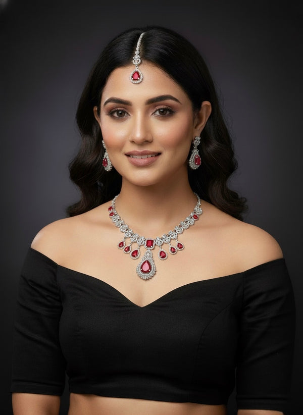 Diva AD Necklace (Red)