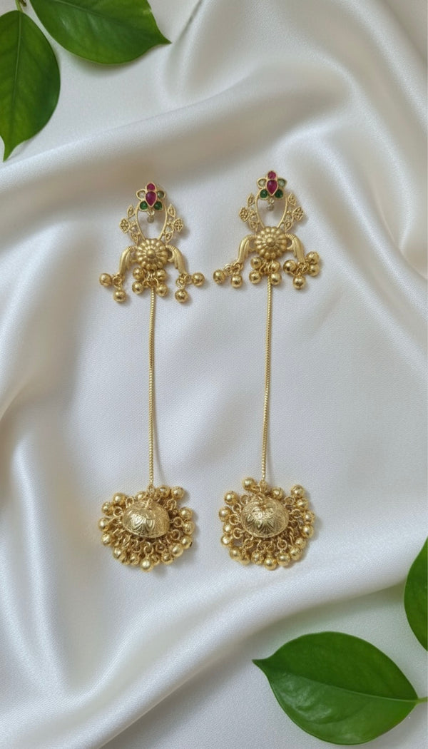 Lotus Kashmiri Earrings (Pink - Multi)