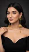 Afsana Kashmiri Earrings (Black)