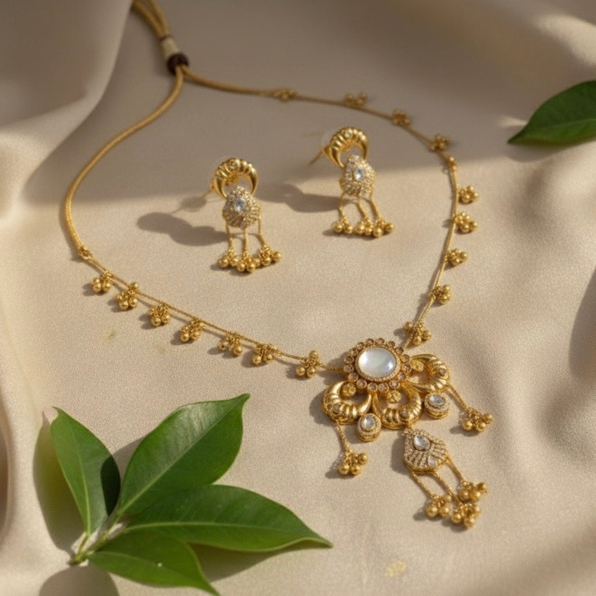 Sufi Kashmiri Necklace (White)