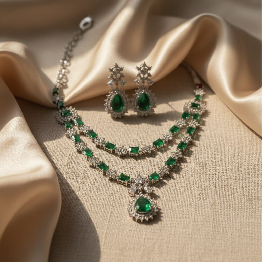 Regal Tier AD Necklace (Green)