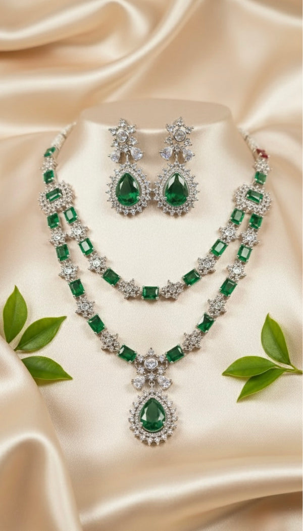 Regal Tier AD Necklace (Green)
