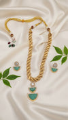 Diora AD Necklace (Mint Green)