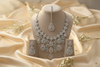 Royal Bloosom AD Necklace (Pink and Mint Green)
