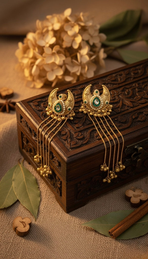 Samira Kashmiri Earrings (Green)