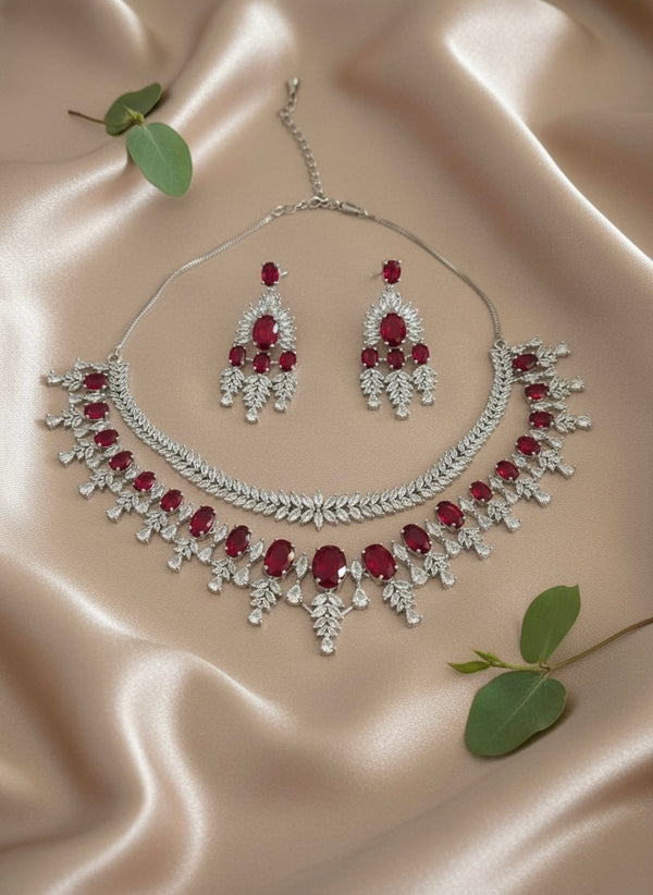 Lustre AD Necklace (Red)