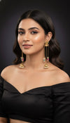 Gulnaz Kashmiri Earrings (Pink and Mint Green)