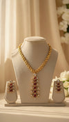 Noorvi AD Necklace (Wine)