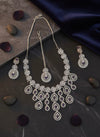 Royal Bloosom AD Necklace (Purple)