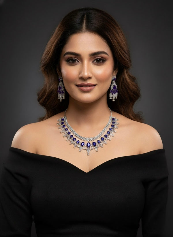 Lustre AD Necklace (Blue)
