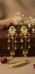 Aarzu Kashmiri Earrings (Green and Pink )
