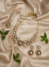 Ravina Kundan Necklace (Green and Pink)