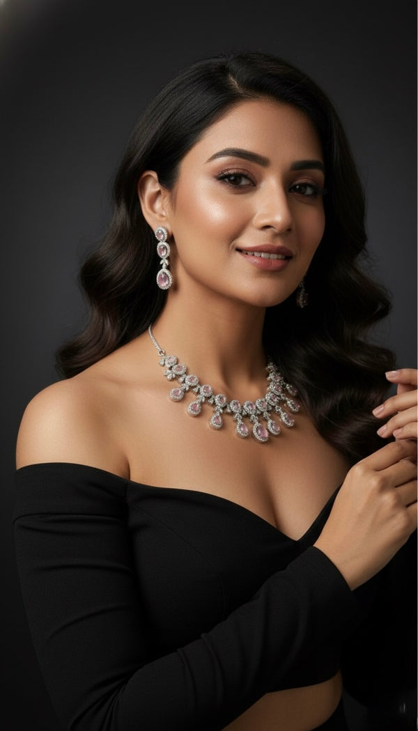 Shimmer AD Necklace (Pink)