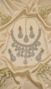 Royal Bloosom AD Necklace (Mint Green)