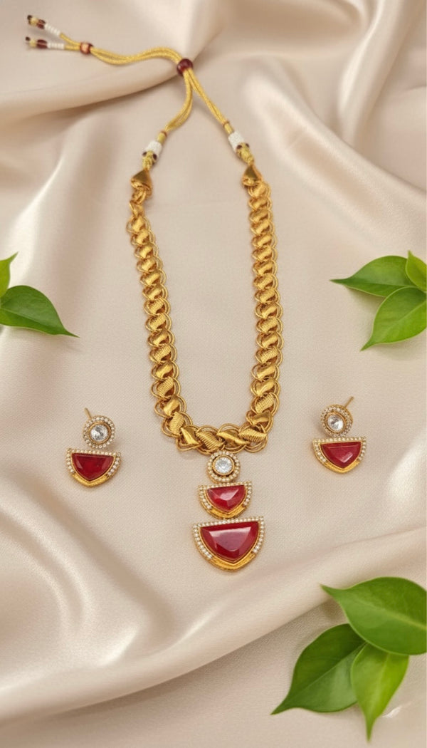 Diora AD Necklace (Red)