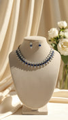 Luxe Line AD Necklace (Blue)