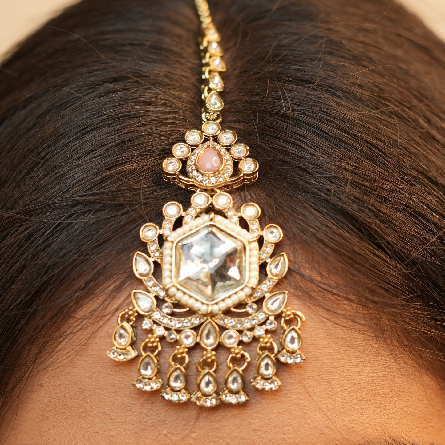Meera Layered Necklace (Pink)