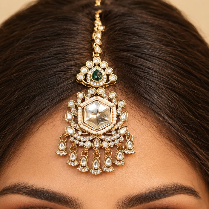 Meera Layered Necklace (Green)