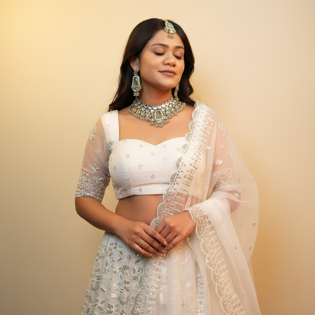 Arya Bridal Necklace (Light-Green)