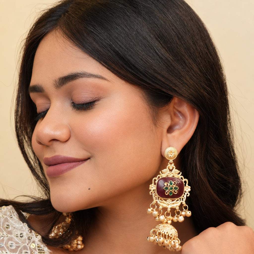 Peacock Kashmiri Earrings